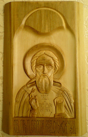 Резьба по дереву. Икона Святой равноапостольный великий князь Владимир Киевский.