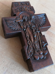 Деревянный крестик. Ангел Хранитель